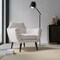 Grey Performance Pet Friendly Floral Linen Look Print Upholstery Fabric by The Yard - SKU: Sven Pebble